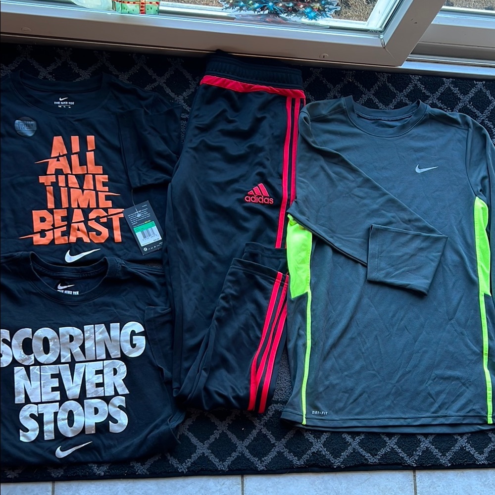 Nike and Adidas Athletic Wear - Black and Neon